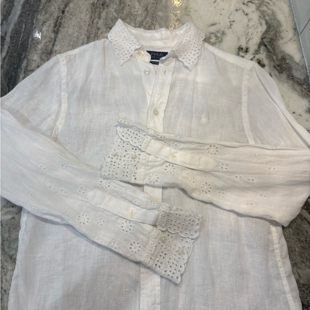 Ralph Lauren White Button Down Shirt